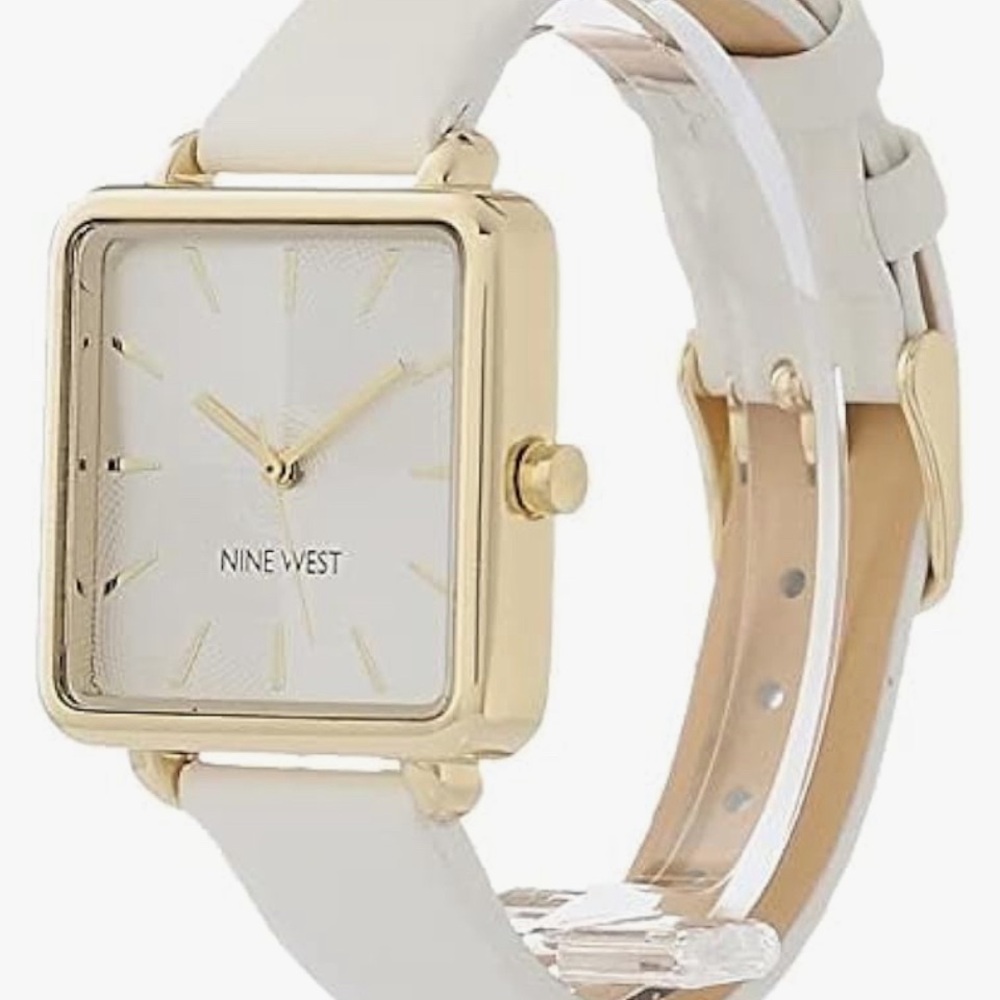 Nine West square face watch. Brand new, never worn. Color shown in picture.